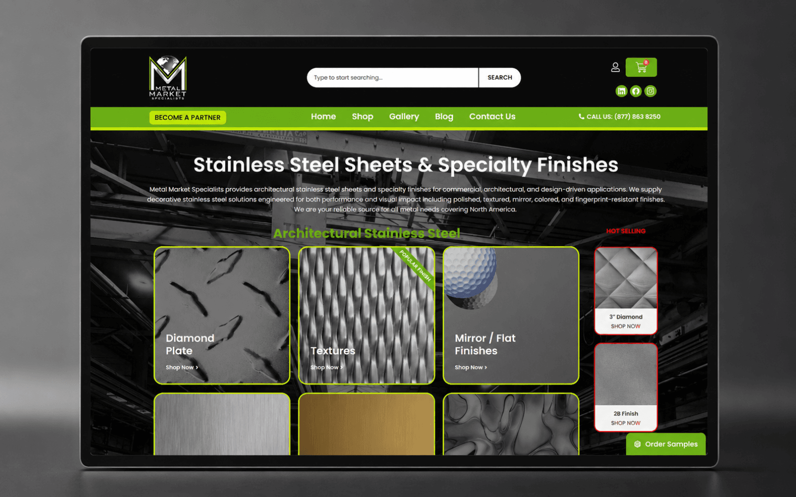 Metal Market Specialists website homepage