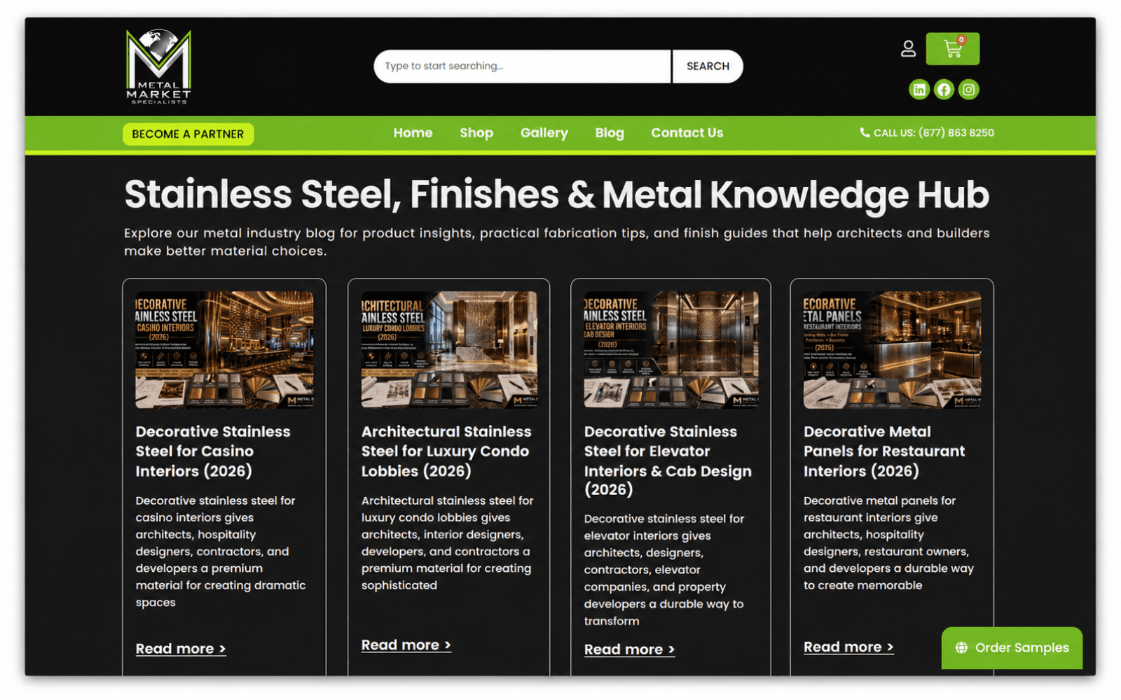 Metal Market Specialists industry content and SEO article page